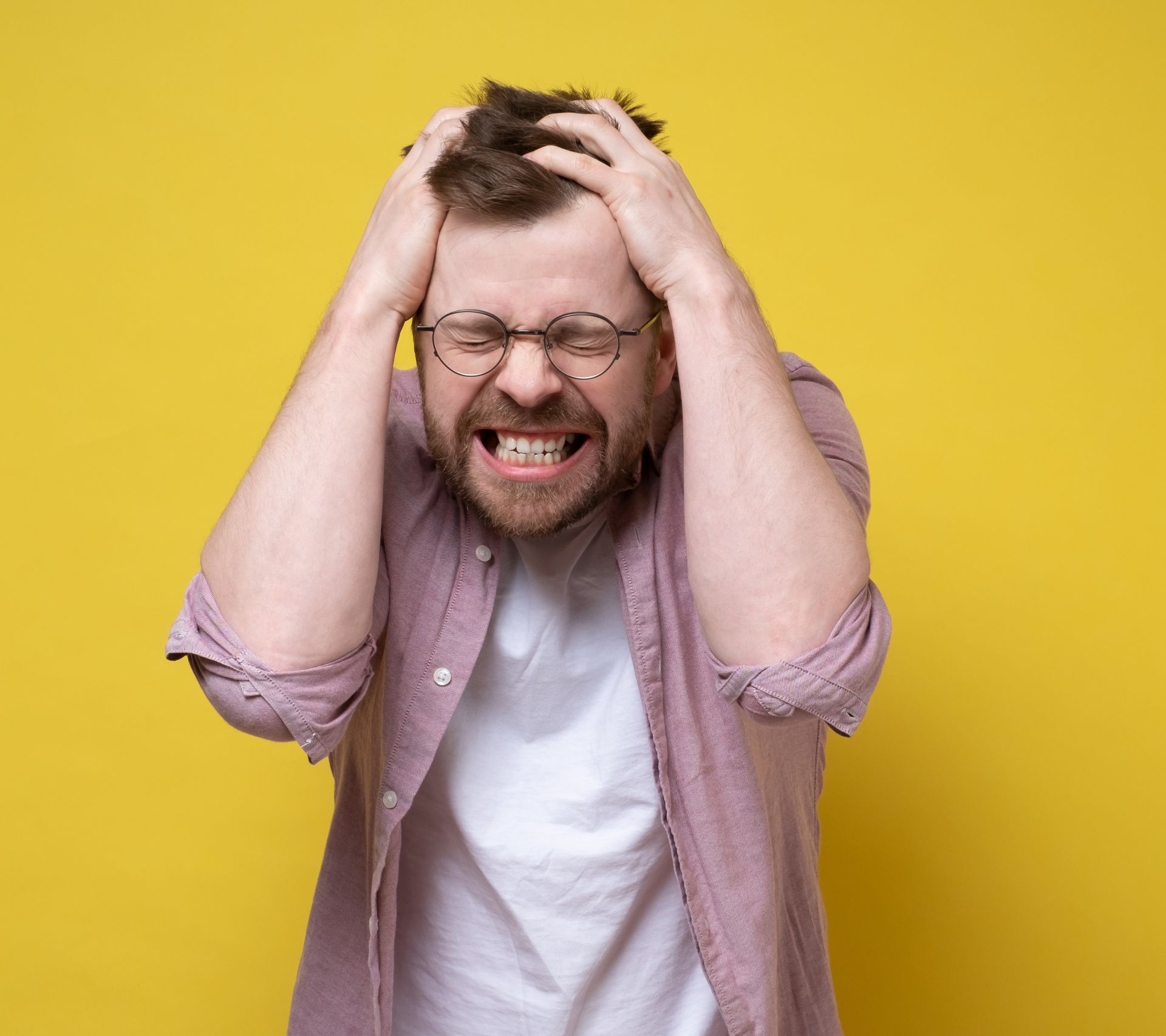 Young,Man,Is,Irritated,,He,Is,Tearing,The,Hair,On