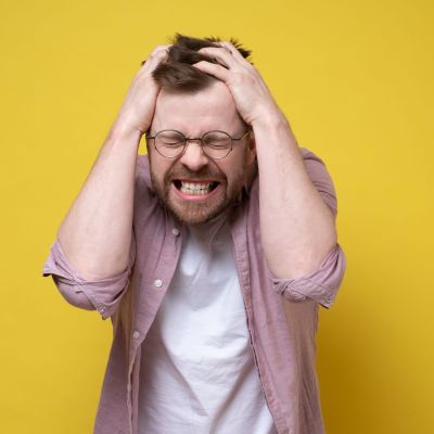 Young,Man,Is,Irritated,,He,Is,Tearing,The,Hair,On